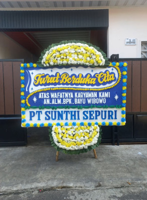 Papan Bunga Duka di Sariwangi